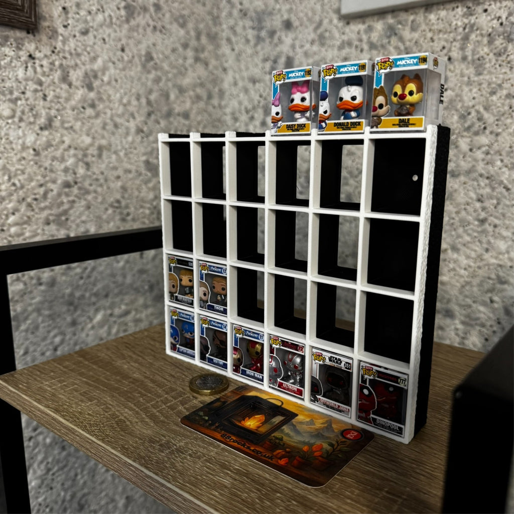 Display Shelf for Bitty Pop 30 slots black white organizer