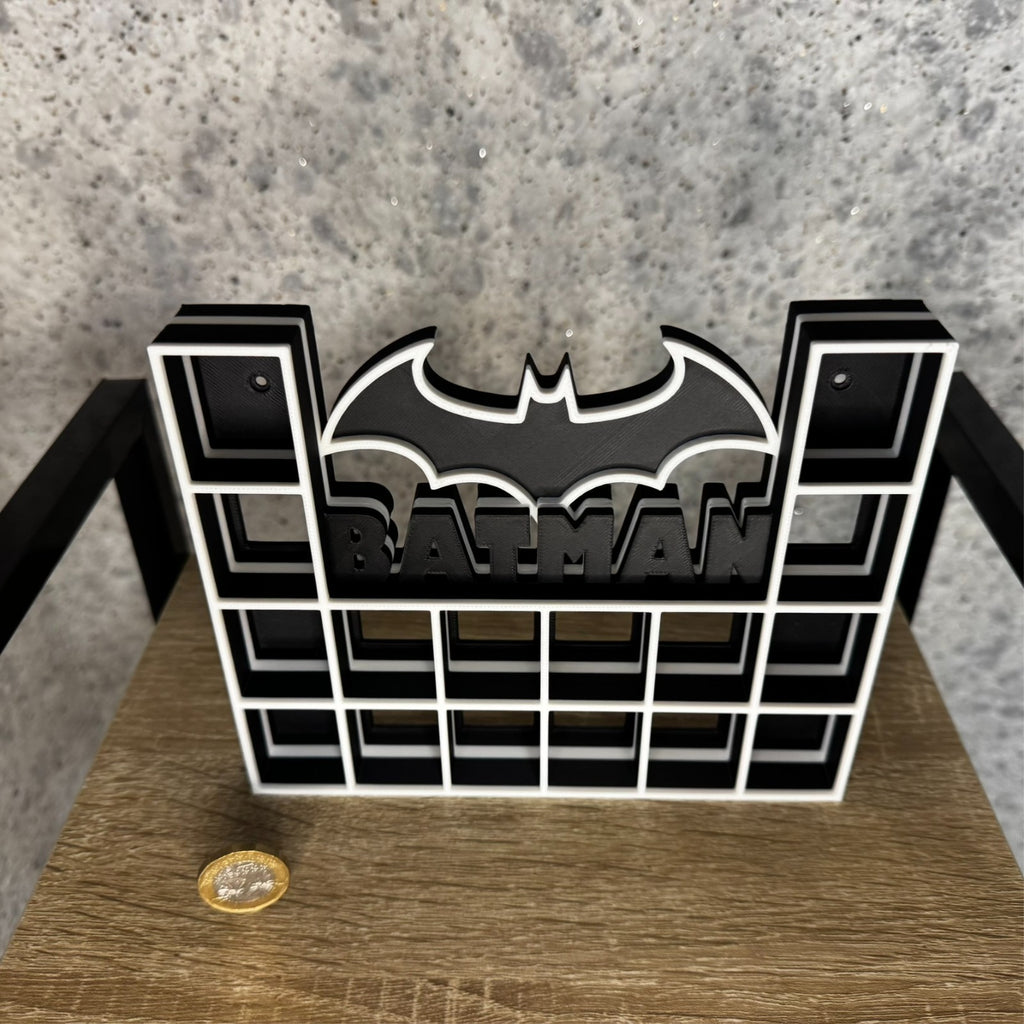 Display Shelf Organizer for 16 Bitty Pop boxes — Batman themed