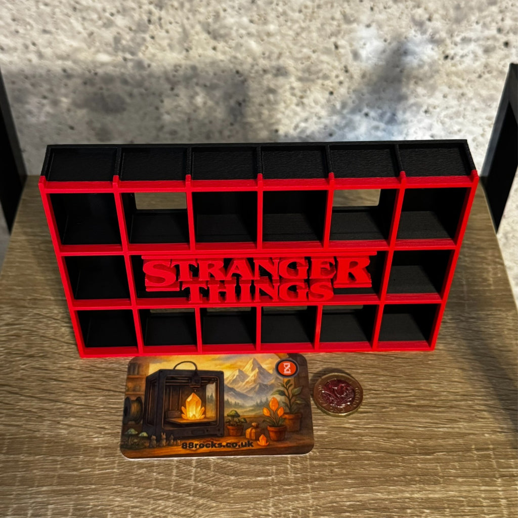 Display Shelf for Bitty Pop Stranger things themed 20 slots organizer