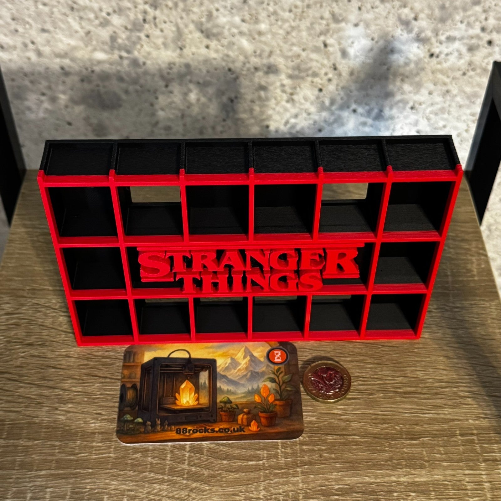 Display Shelf for Bitty Pop Stranger things themed 20 slots organizer