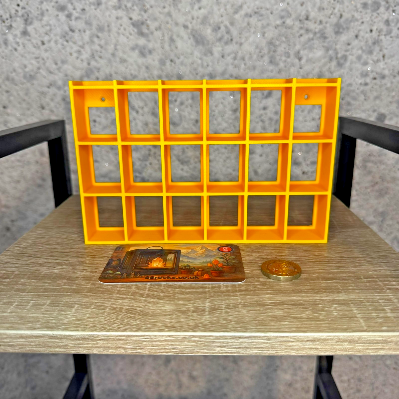 Display Shelf for Bitty Pop 24 slots yellow unit