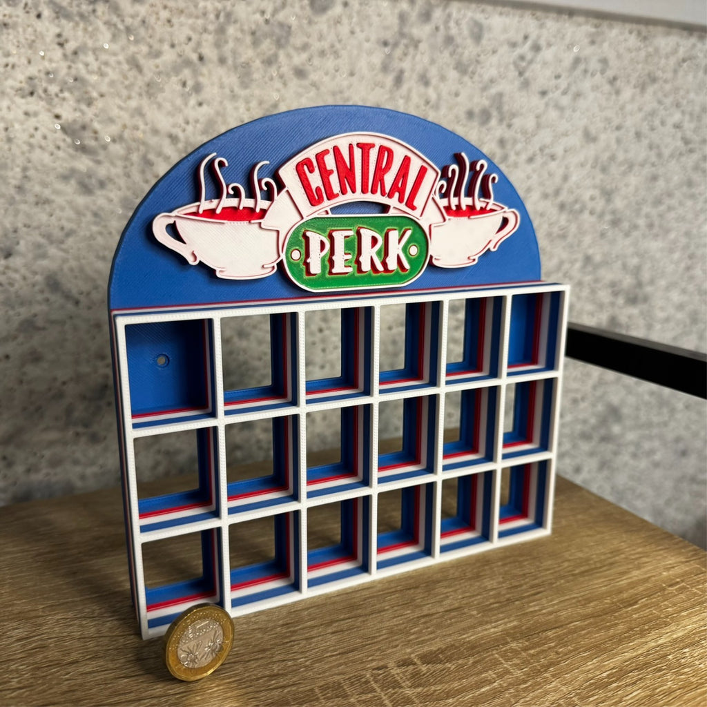 Display Shelf Organizer for 18 Bitty Pop boxes — Central Perk themed