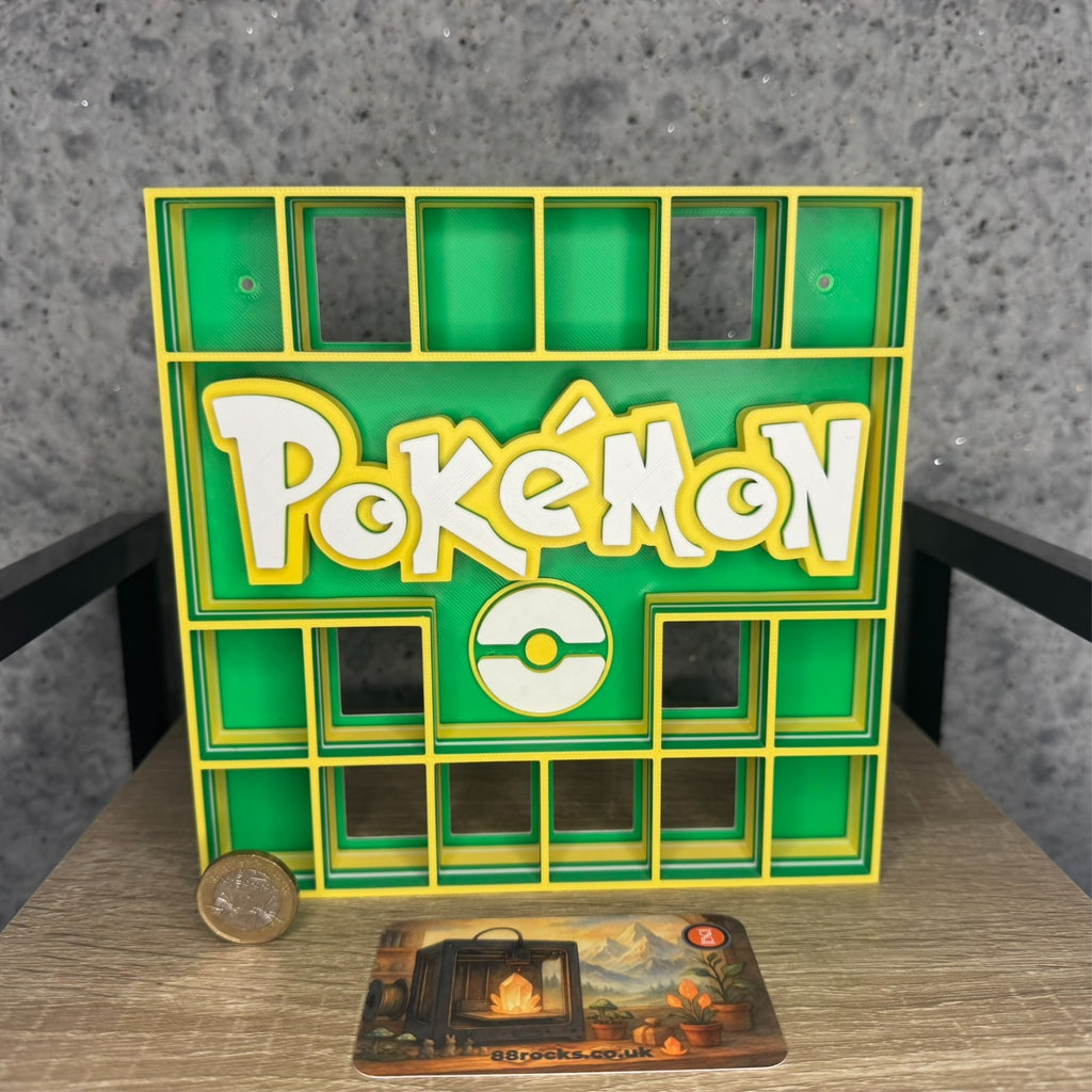 Display Shelf for Bitty Pop Pokemon themed, 16 slots