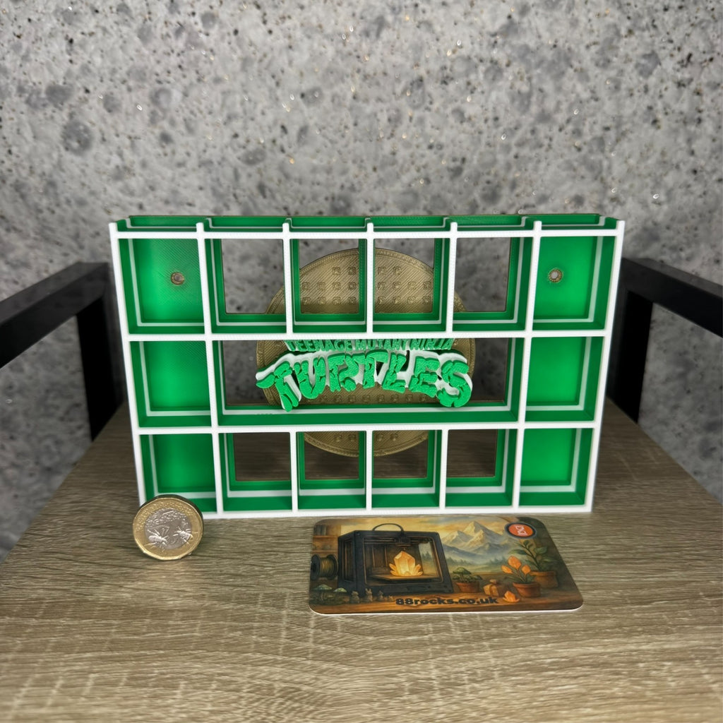 Display Shelf Organizer for 20 Bitty Pop Boxes Ninja Turtles themed