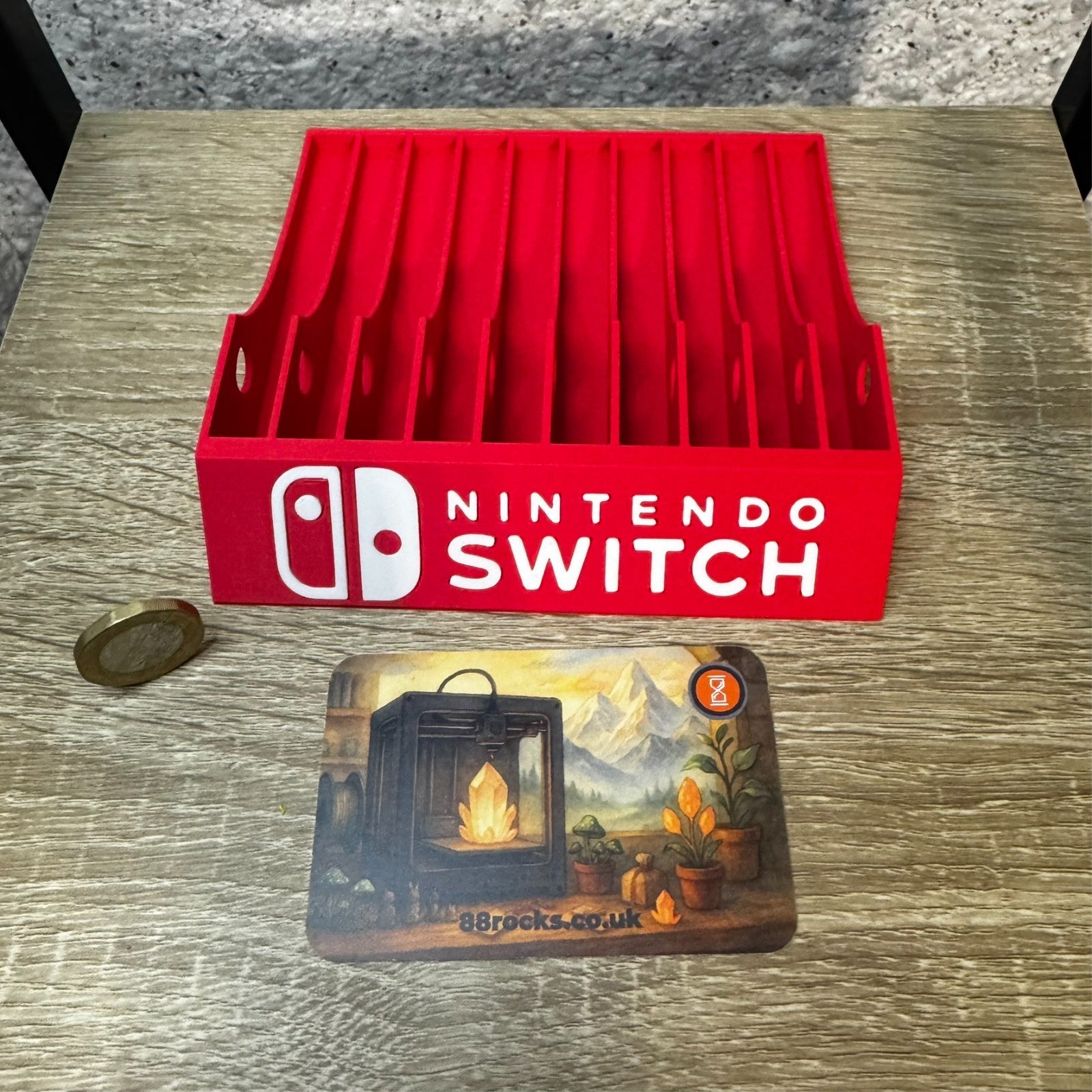Display Stand Rack for Nintendo Switch Game Cases - Holds 10 Boxes
