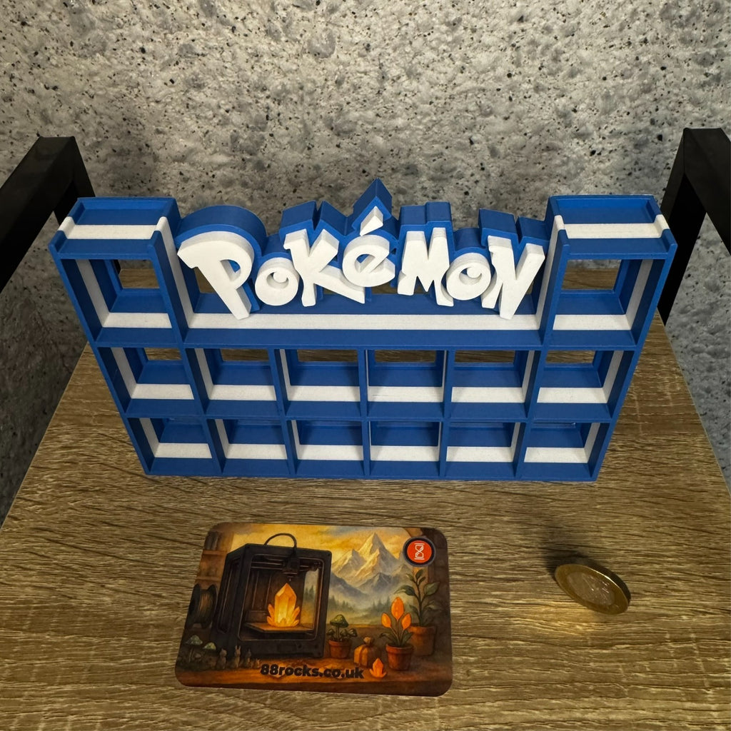 Display Shelf for Bitty Pop Pokemon themed 16 slots unit (water edition)