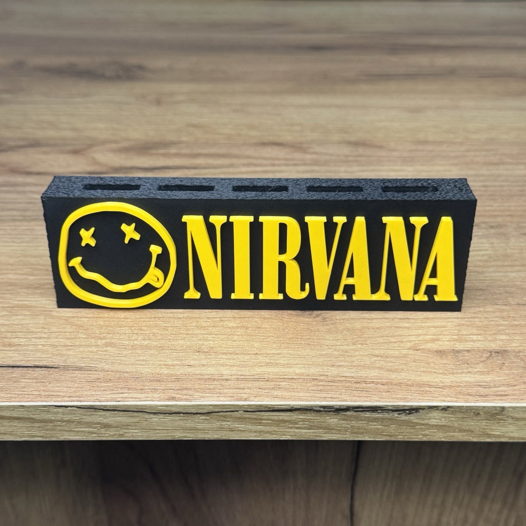 Guitar Pick Holder Stand Nirvana Themed Desk Display Guitar Pick Organizer