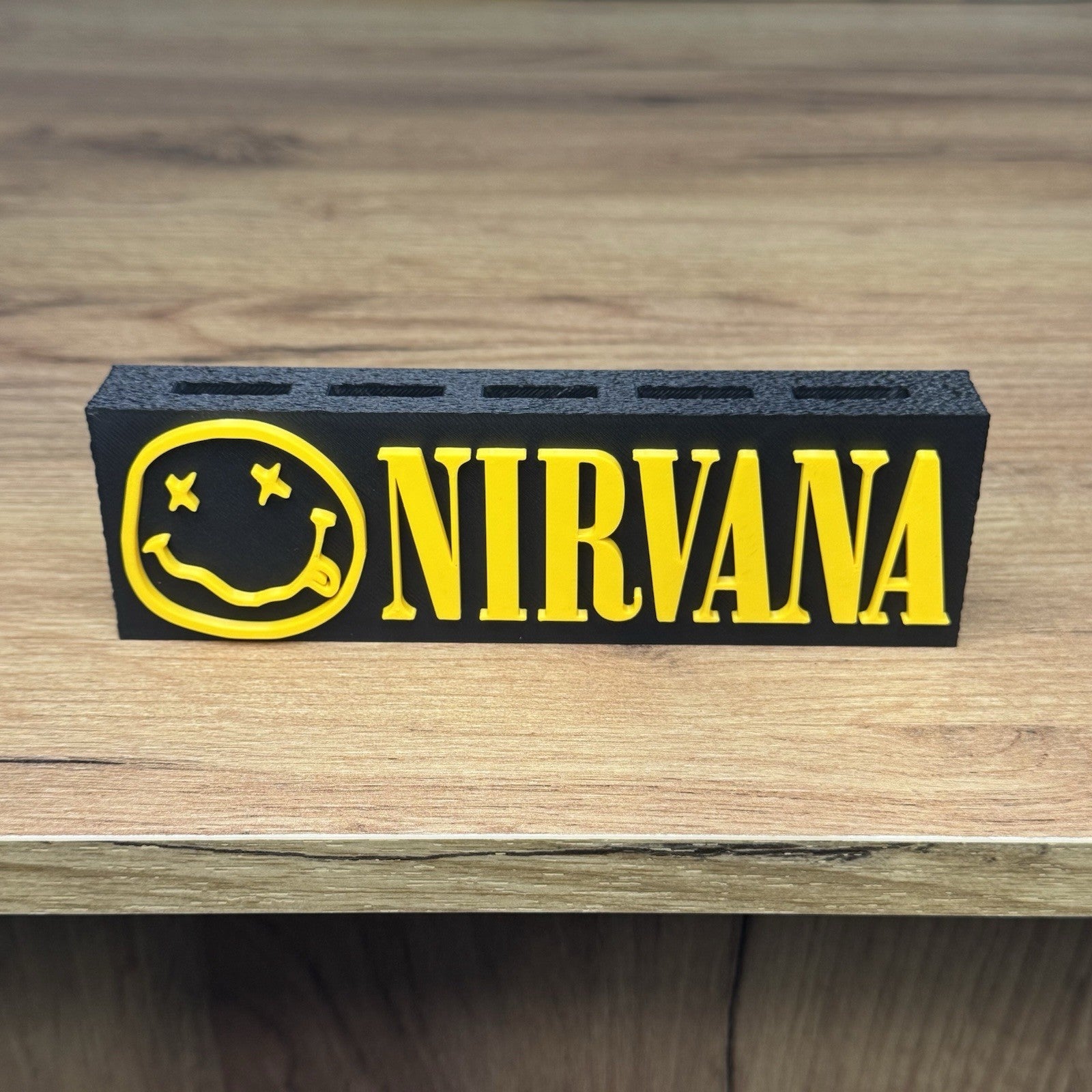 Guitar Pick Holder Stand Nirvana Themed Desk Display Guitar Pick Organizer