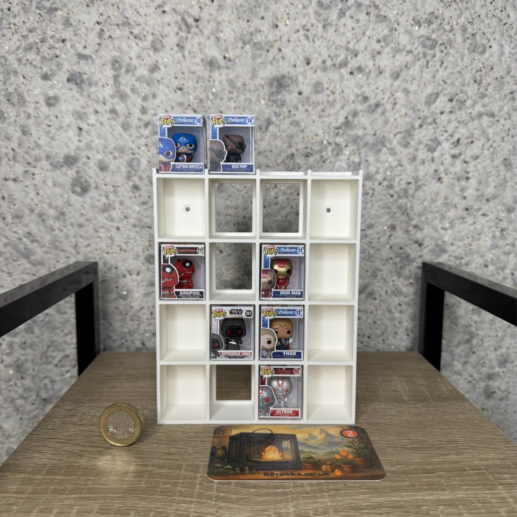 Display Shelf for Bitty Pop 20 slots organizer white