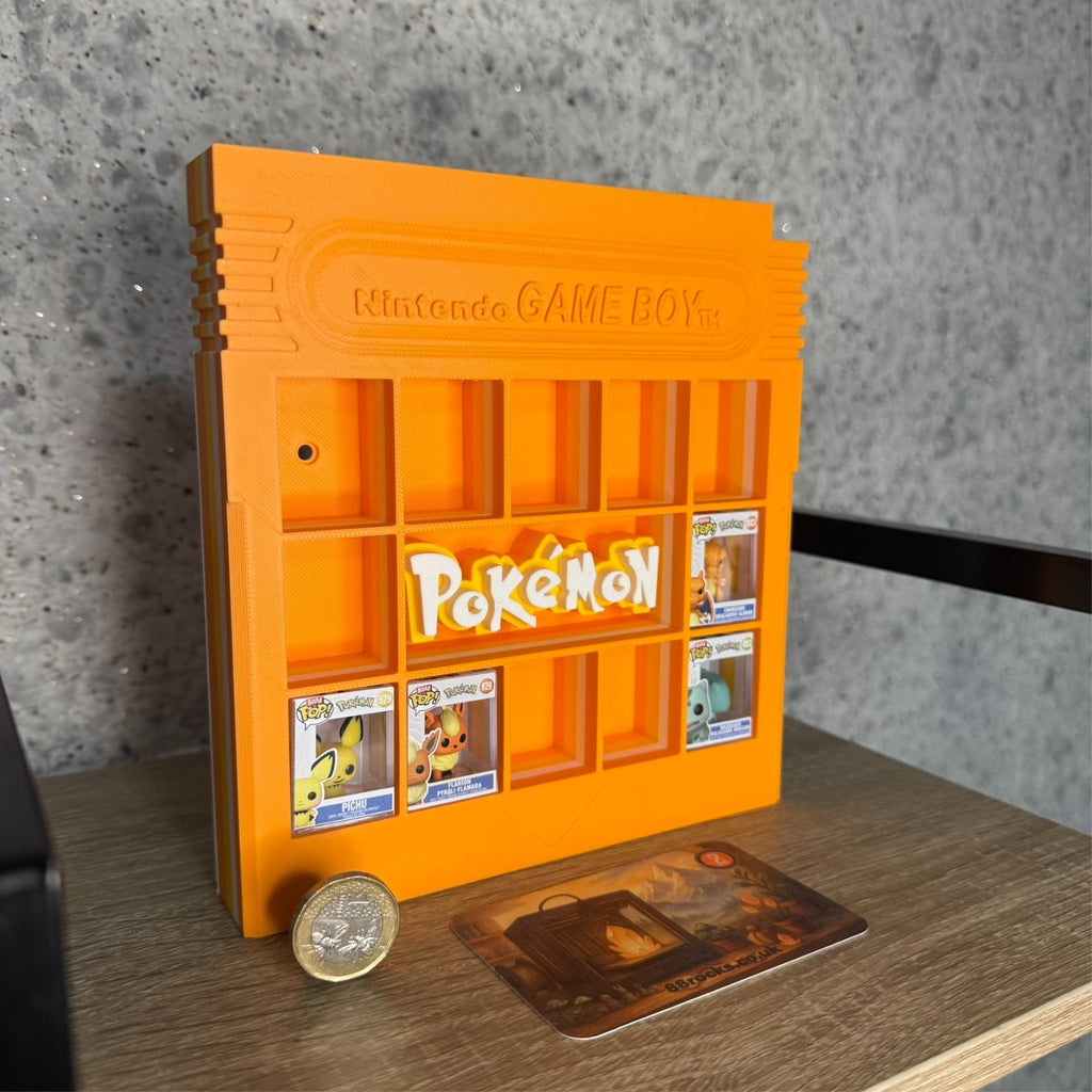 Display Shelf Organizer for 12 Bitty Pop boxes Game Boy Pokemon themed