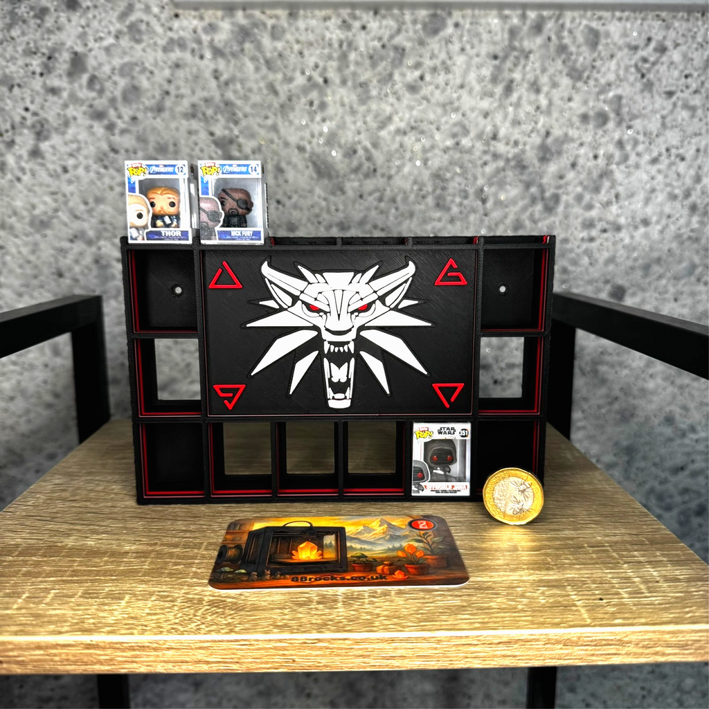 Display Shelf for Bitty Pop The Witcher themed, 16 slots