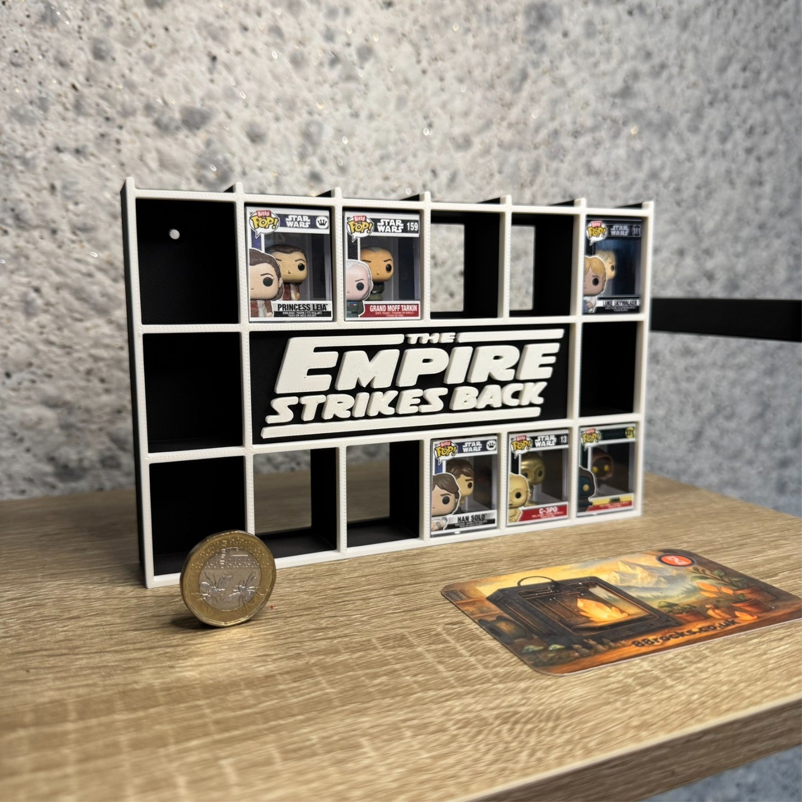 Display Shelf for 20 Bitty Pop Empire Strikes Back themed organizer