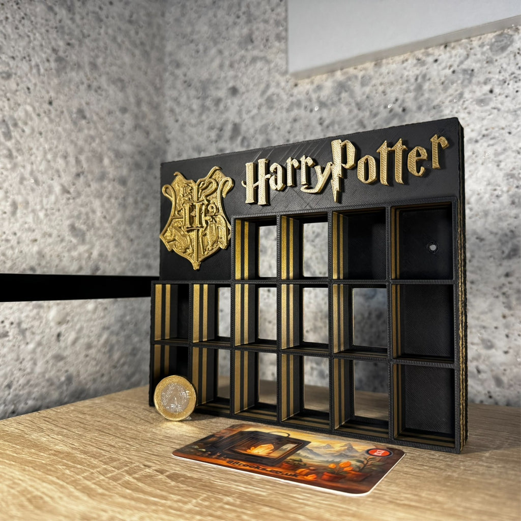 Display Shelf Organizer for 16 Bitty Pop boxes Harry Potter themed.