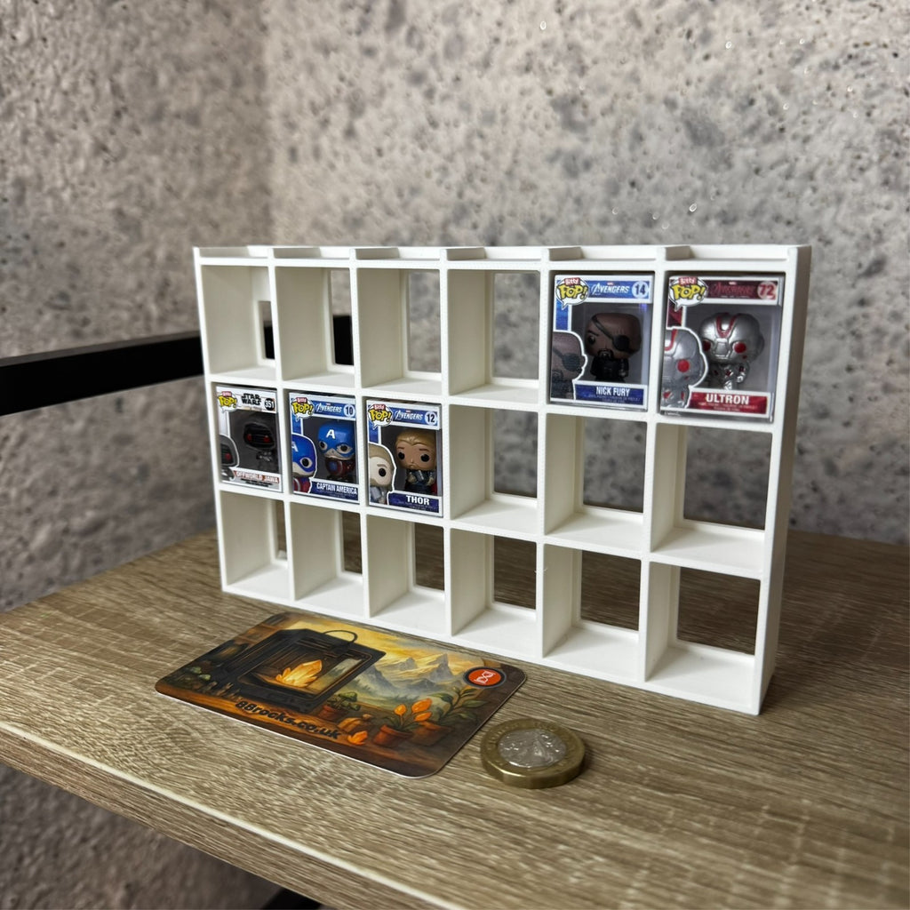 Display Shelf for Bitty Pop 24 slots white unit