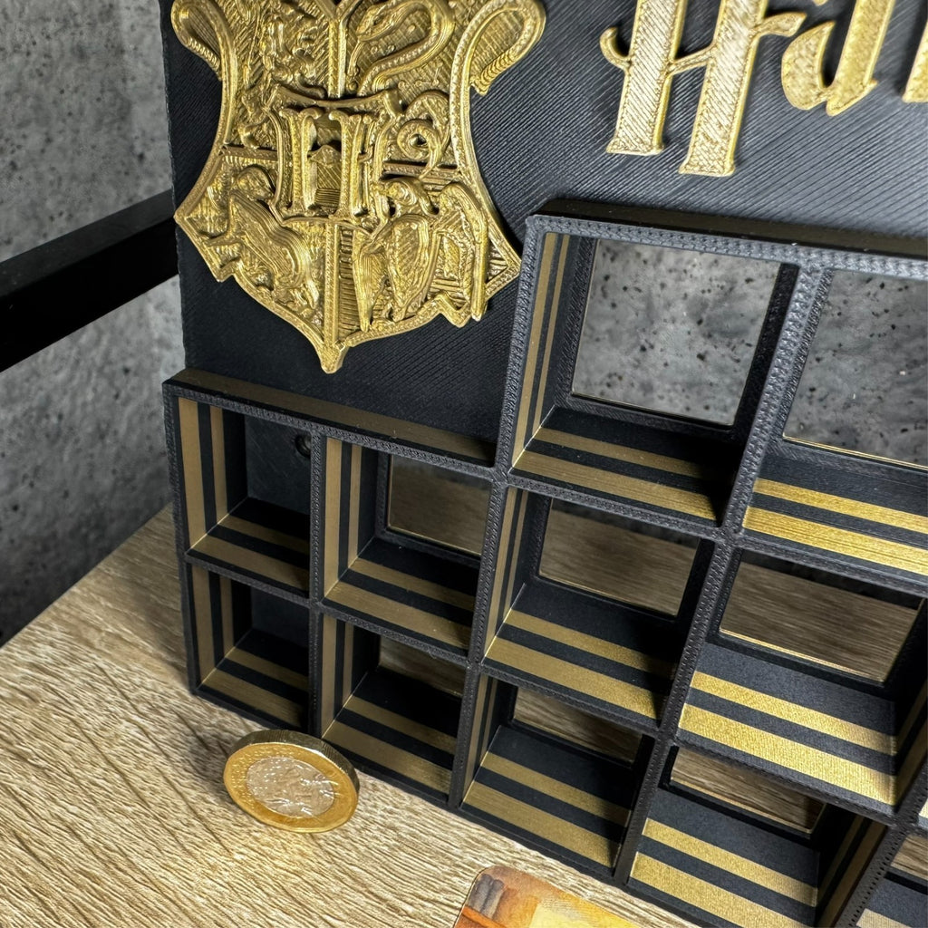 Display Shelf Organizer for 16 Bitty Pop boxes Harry Potter themed.