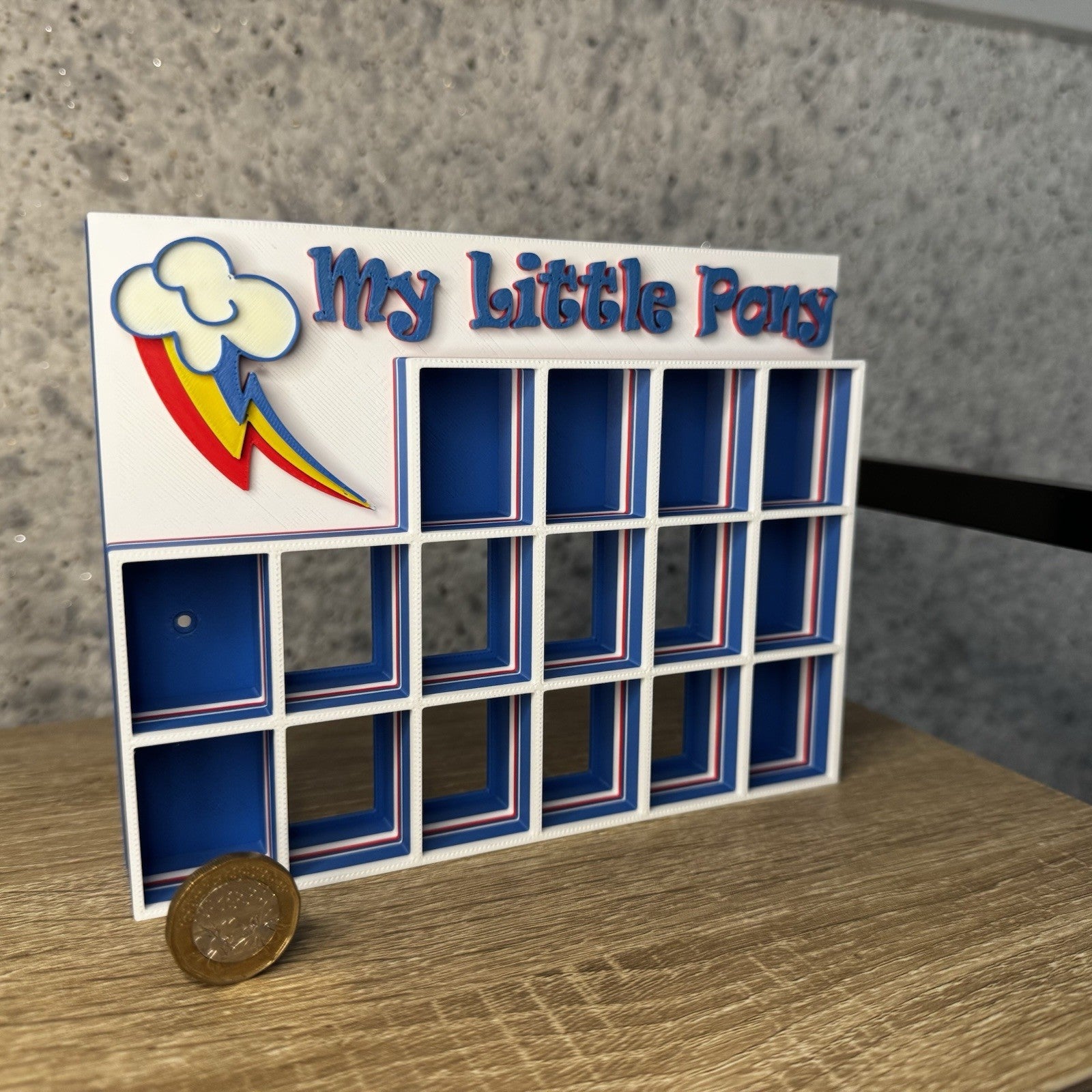 Display Shelf Organizer for 16 Bitty Pop boxes — My Little Pony themed