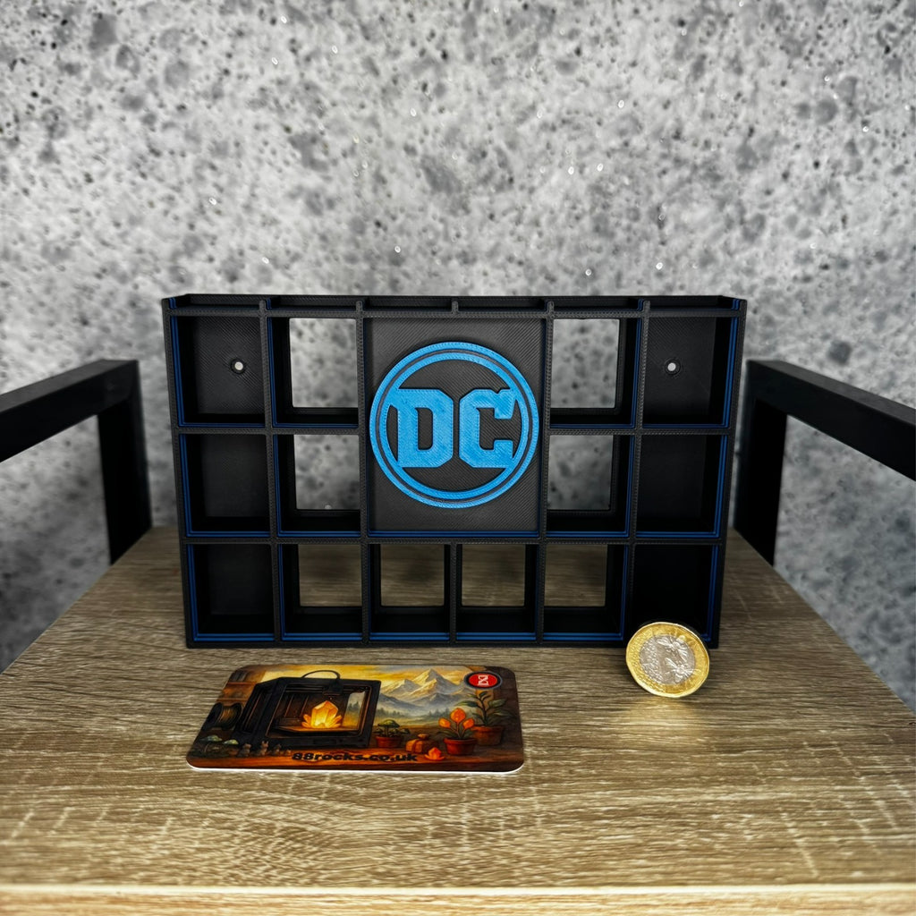 Display Shelf for Bitty Pop DC themed black blue