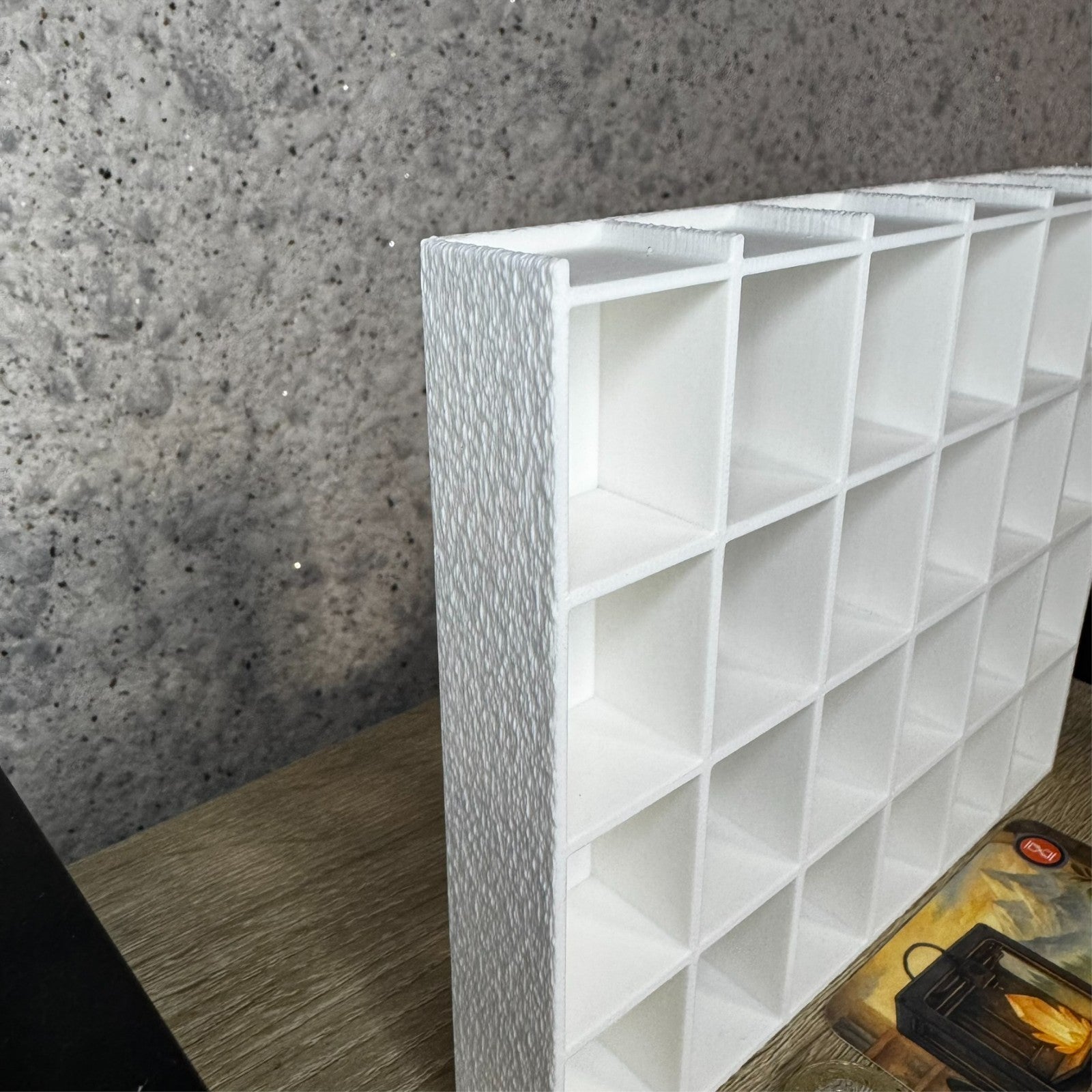 Shelf for Bitty Pop – Holds 30 Figures –White. Wall/Desk Display Stand