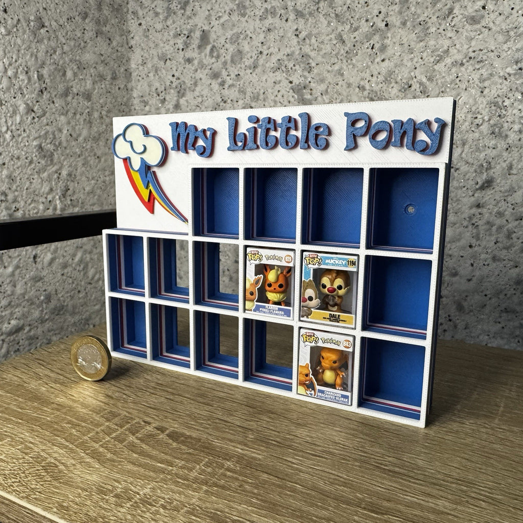 Display Shelf Organizer for 16 Bitty Pop boxes — My Little Pony themed