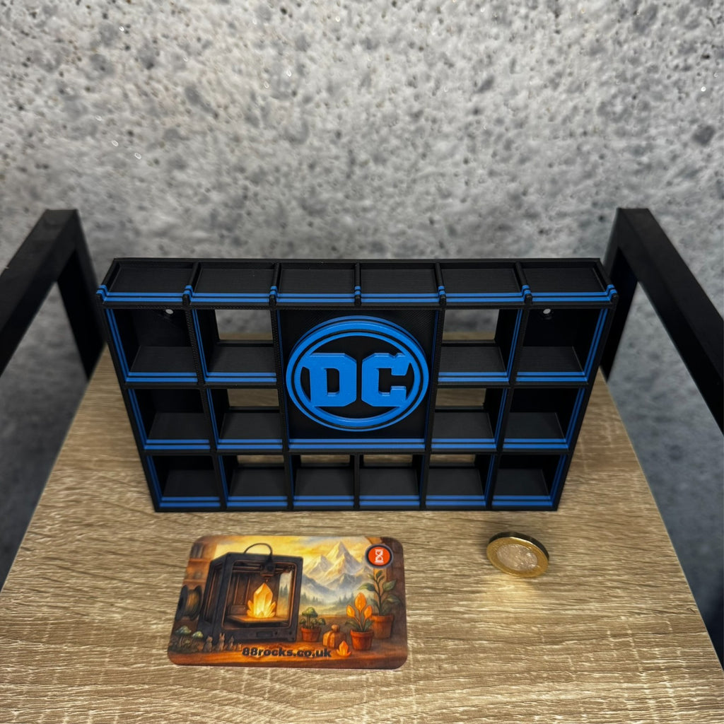 Display Shelf for Bitty Pop DC themed black blue