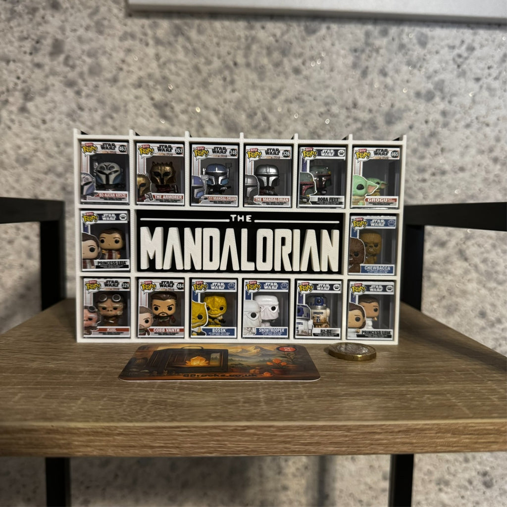Display Shelf for Bitty Pop in mandalorian themed 20 slots organizer