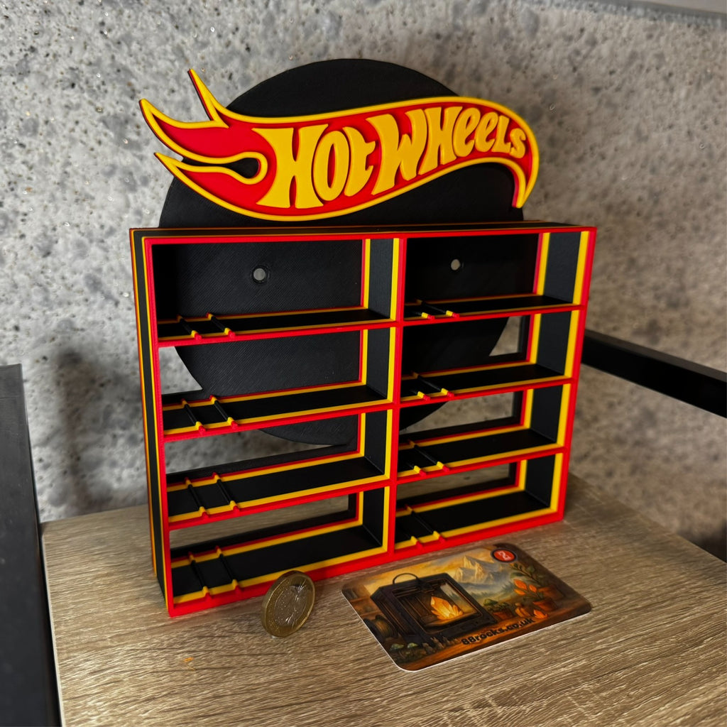 Display Shelf Organizer for Hot Wheels Cars – 8 Slots – 3D Printed