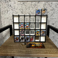 Shelf for Bitty Pop – Holds 30 Figures – White and Black Wall/Desk Display Stand