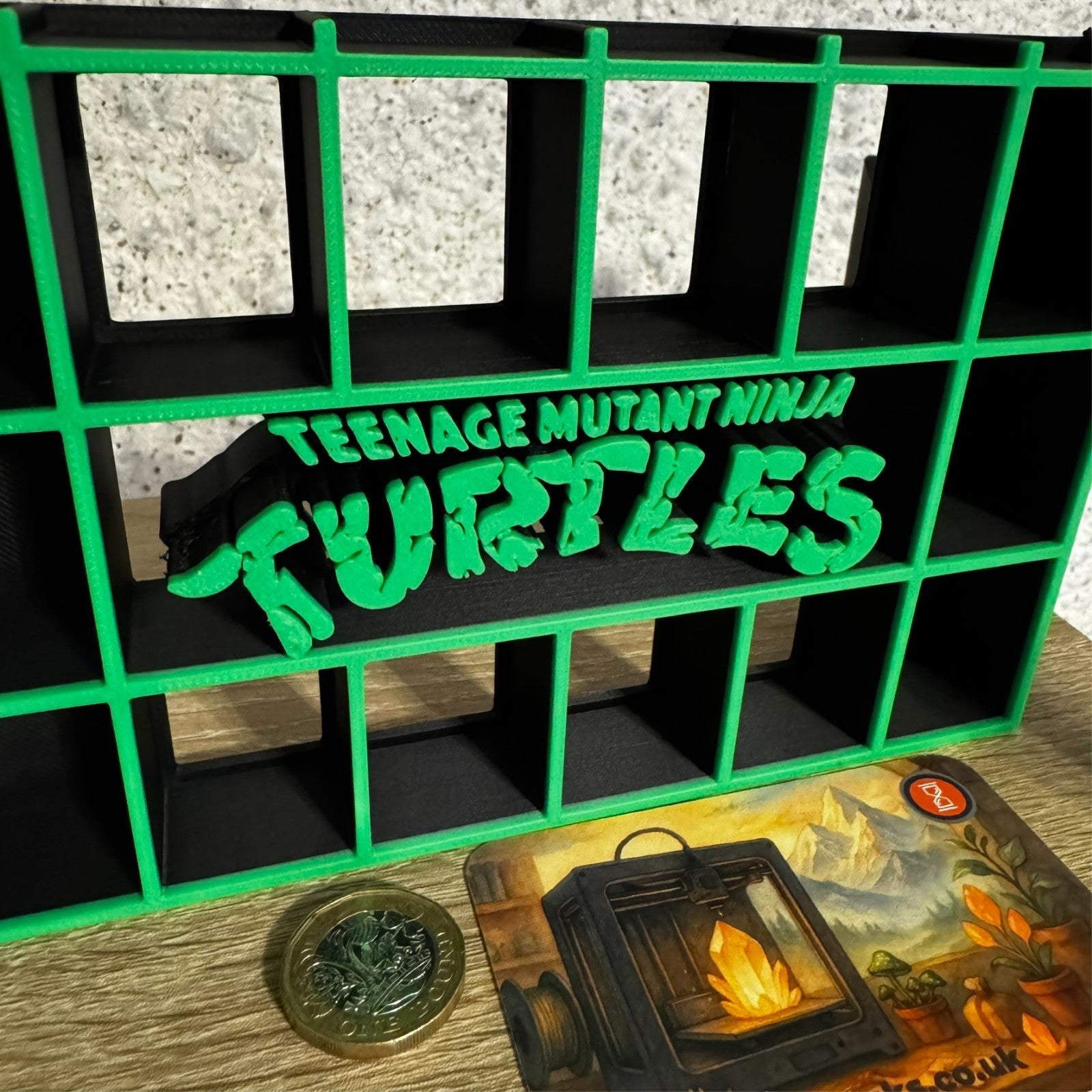 Display Shelf for Bitty Pop mini figures Teenage Mutant Ninja Turtles themed