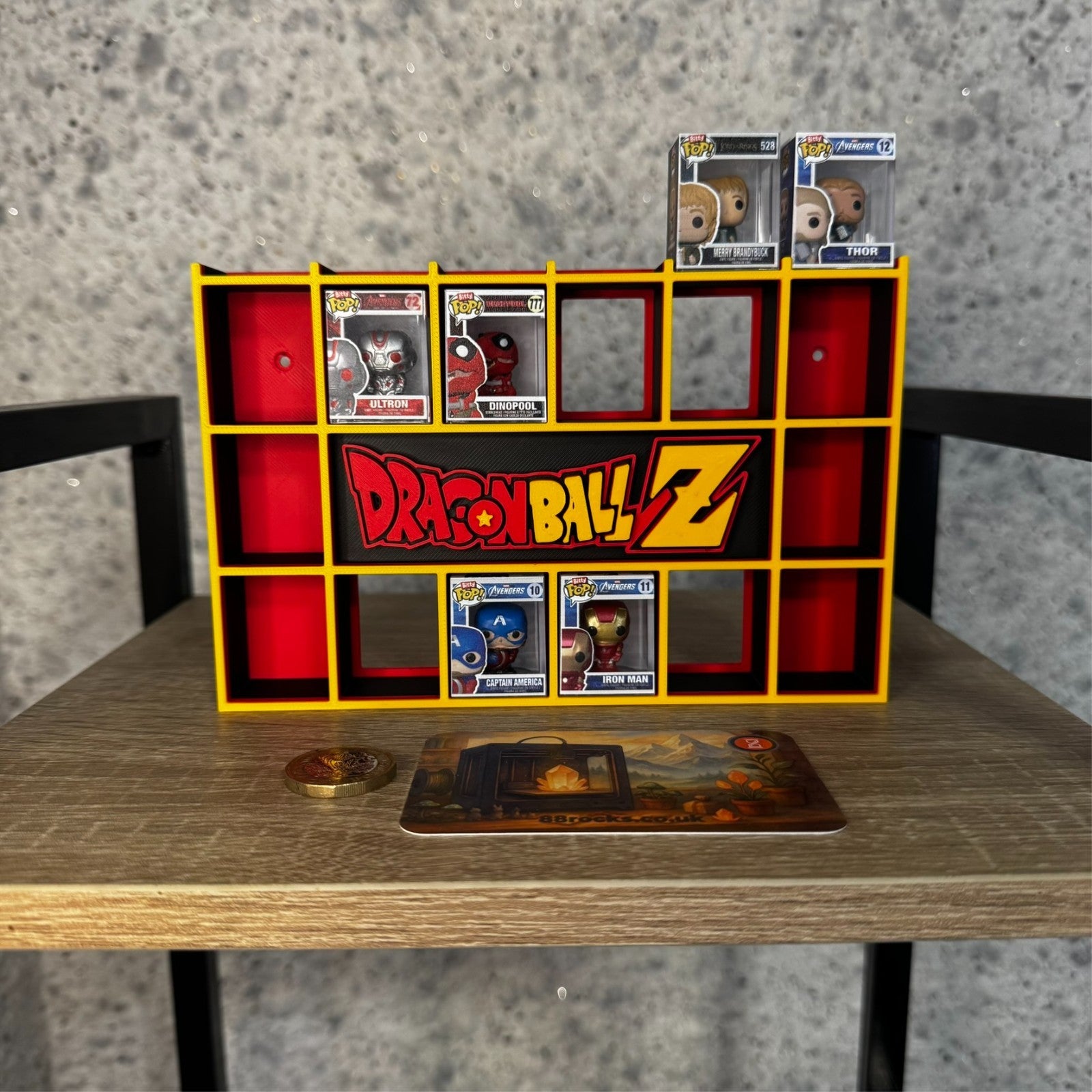 Display Shelf for Bitty Pop Dragon Ball Z themed 20 slots organizer