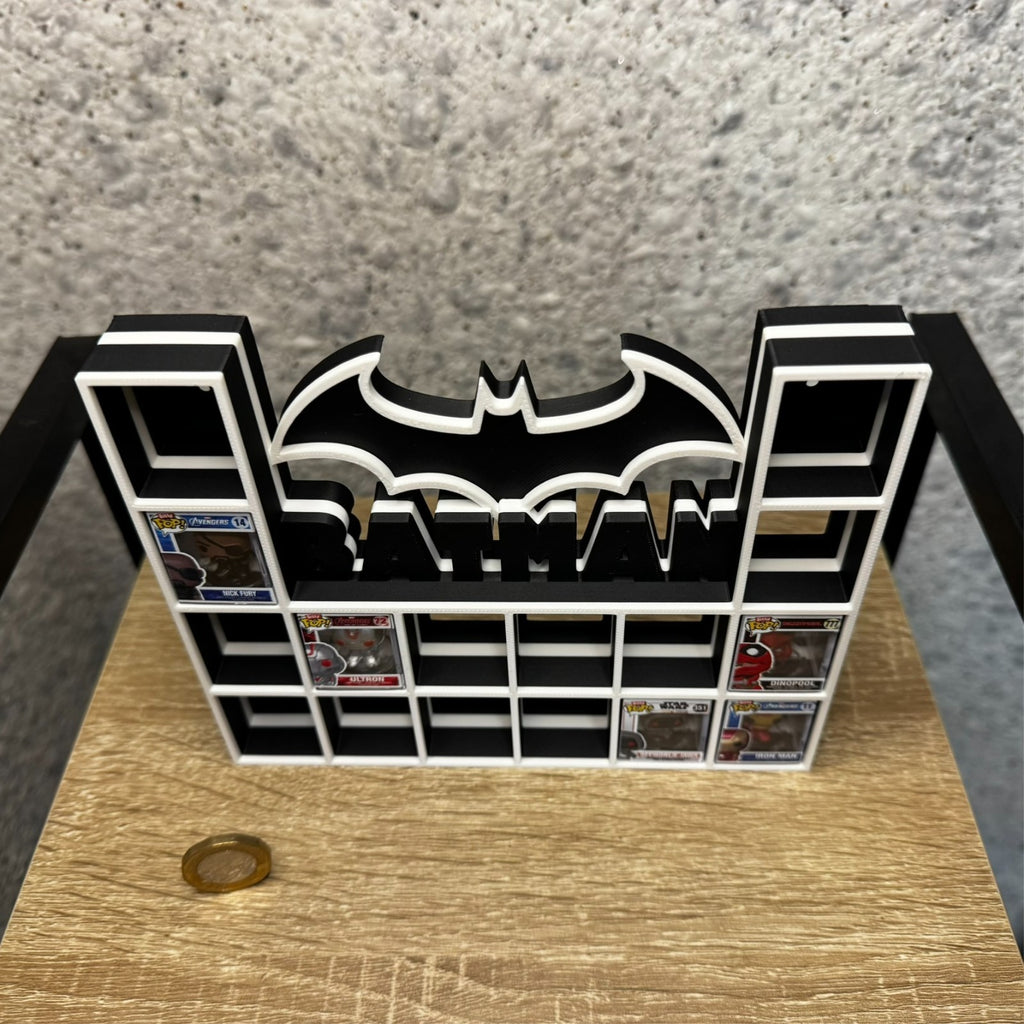 Display Shelf Organizer for 16 Bitty Pop boxes — Batman themed