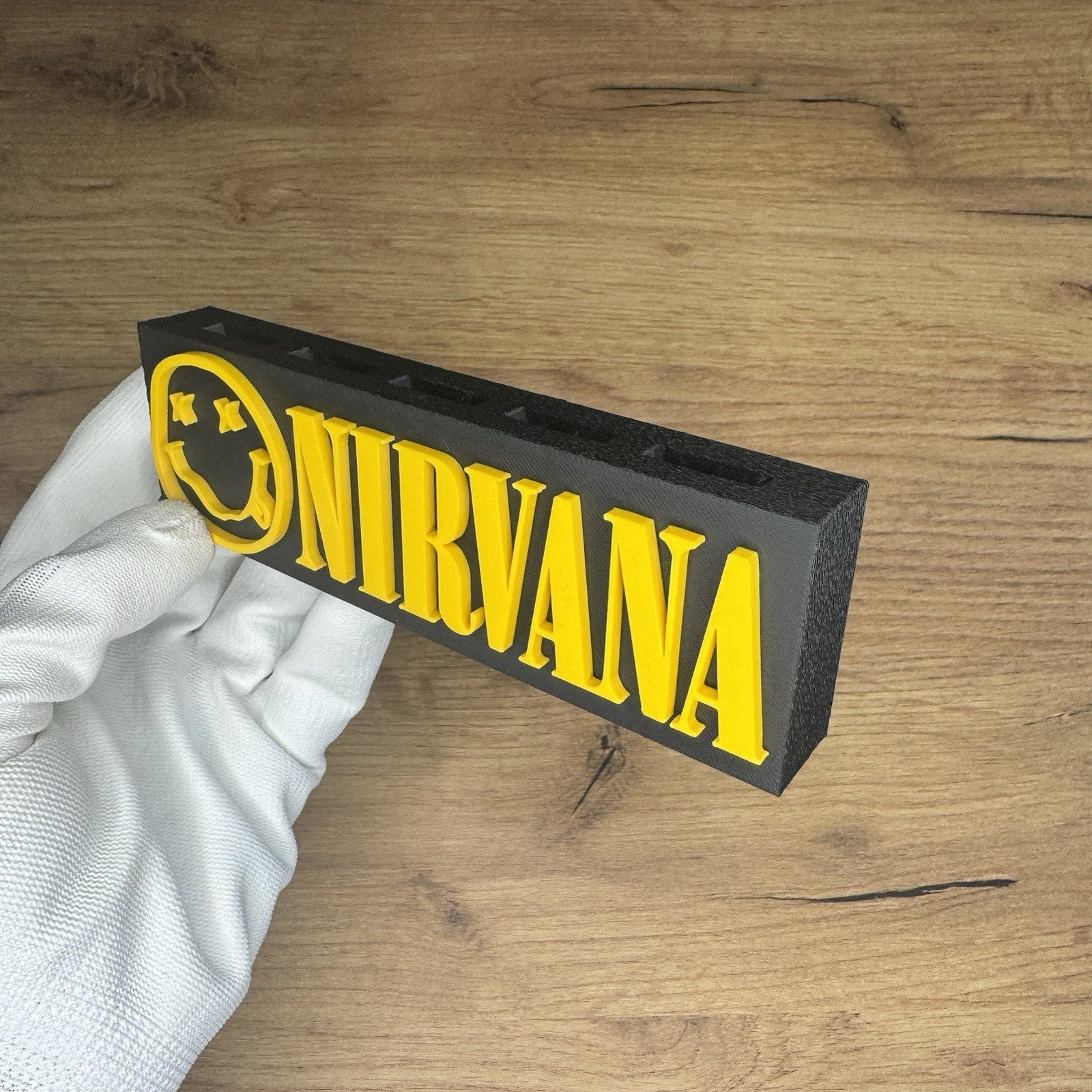 Guitar Pick Holder Stand Nirvana Themed Desk Display Guitar Pick Organizer