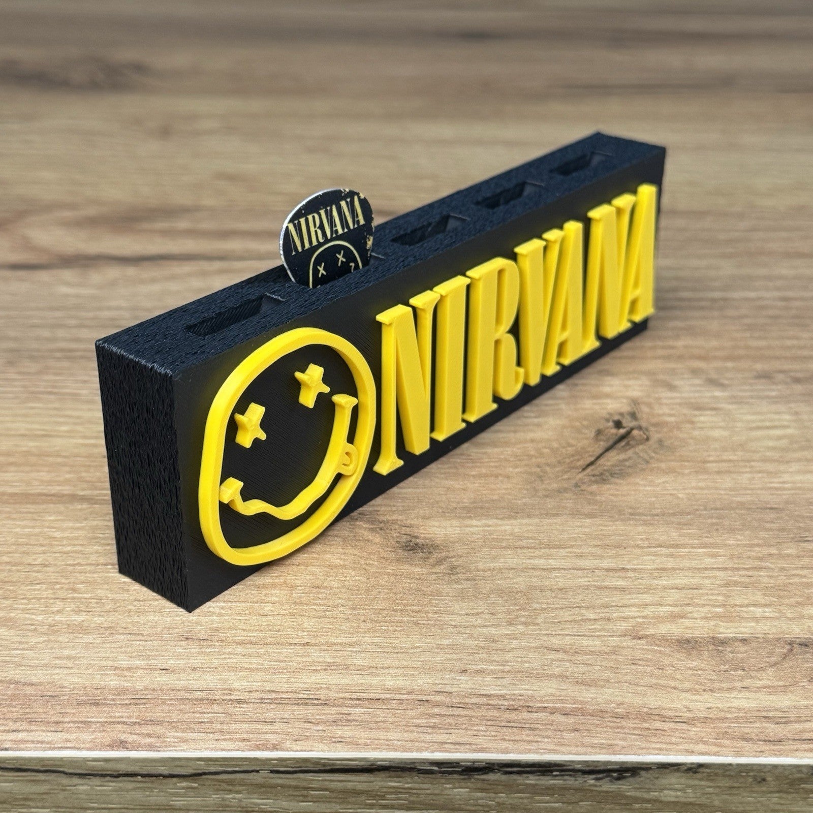 Guitar Pick Holder Stand Nirvana Themed Desk Display Guitar Pick Organizer