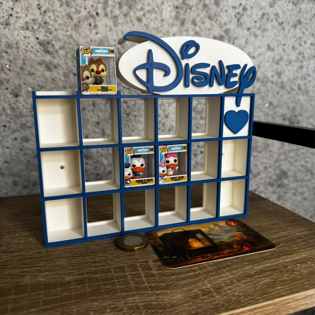 Display Shelf for Bitty Pop Disney themed 19 slots unit w&b