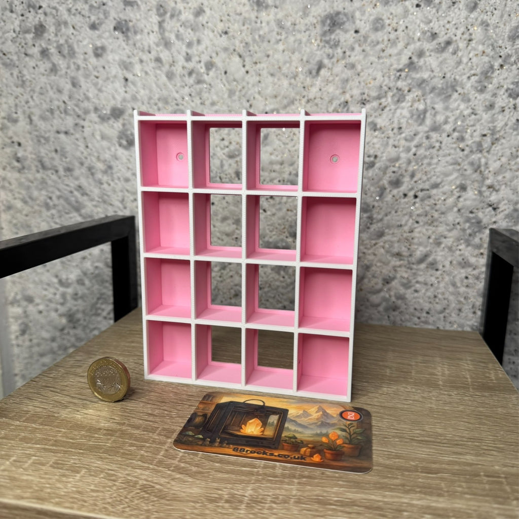 Display Shelf for Bitty Pop 20 slots organizer pink white