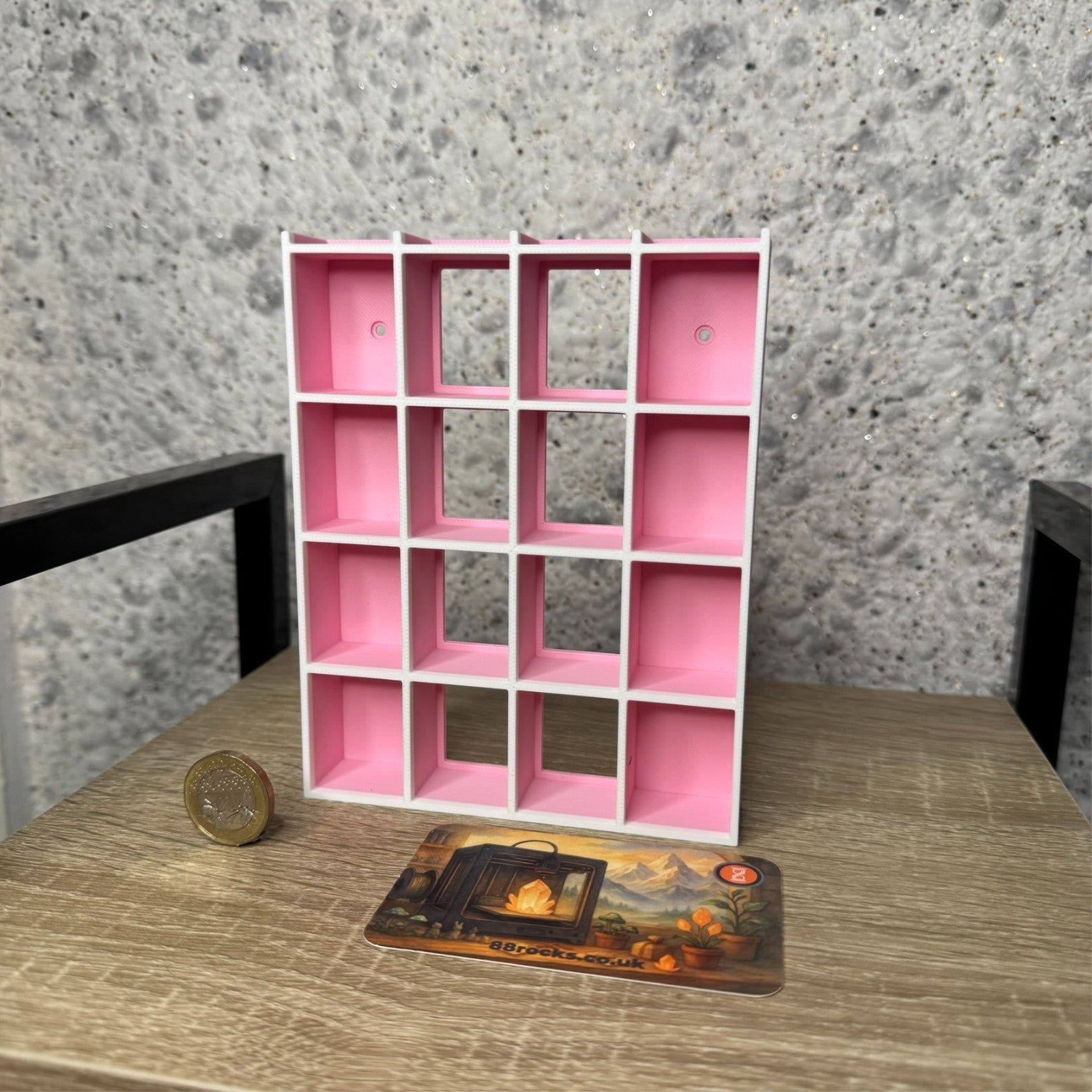 Display Shelf for Bitty Pop 20 slots organizer pink white
