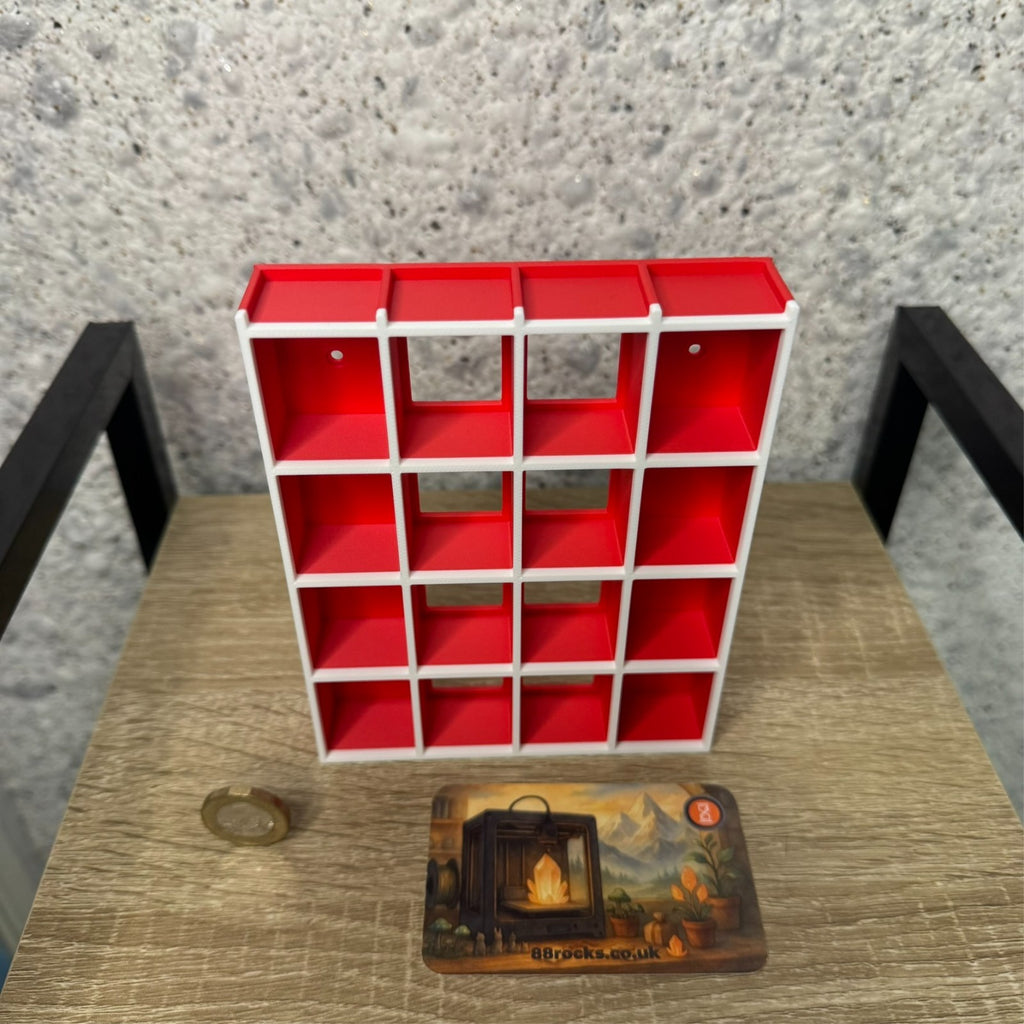 Display Shelf for Bitty Pop 20 slots organizer red white