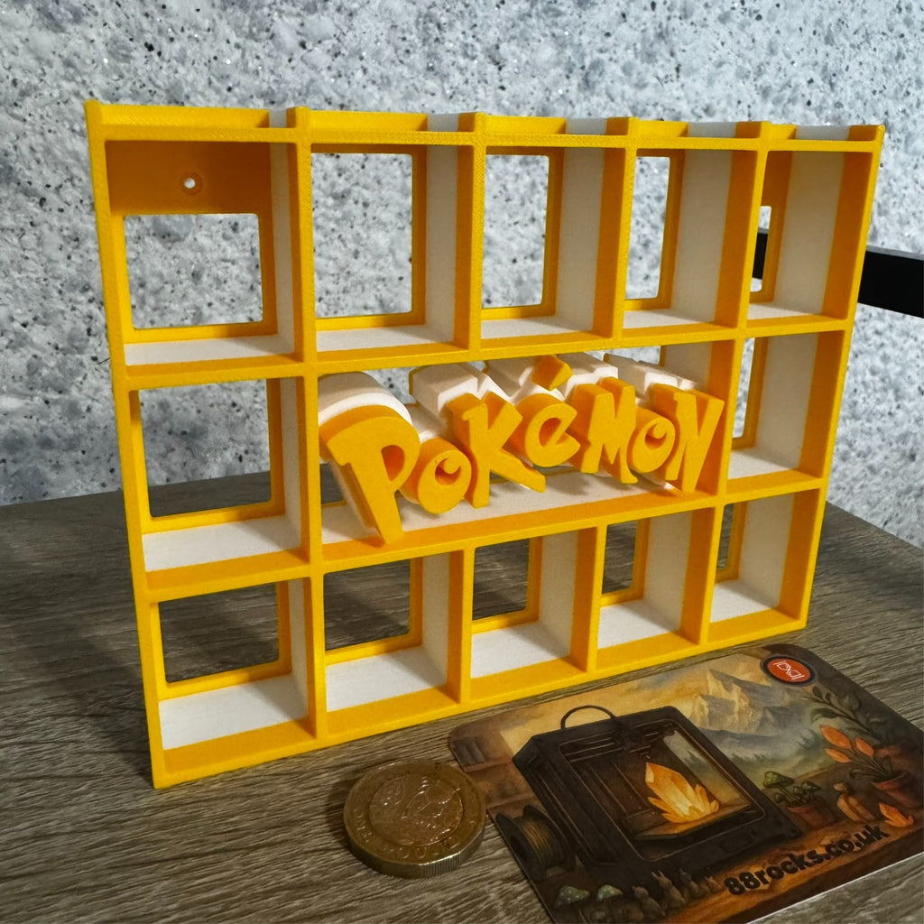 Display Shelf for Bitty Pop Pokemon themed  17 slots stand organizer