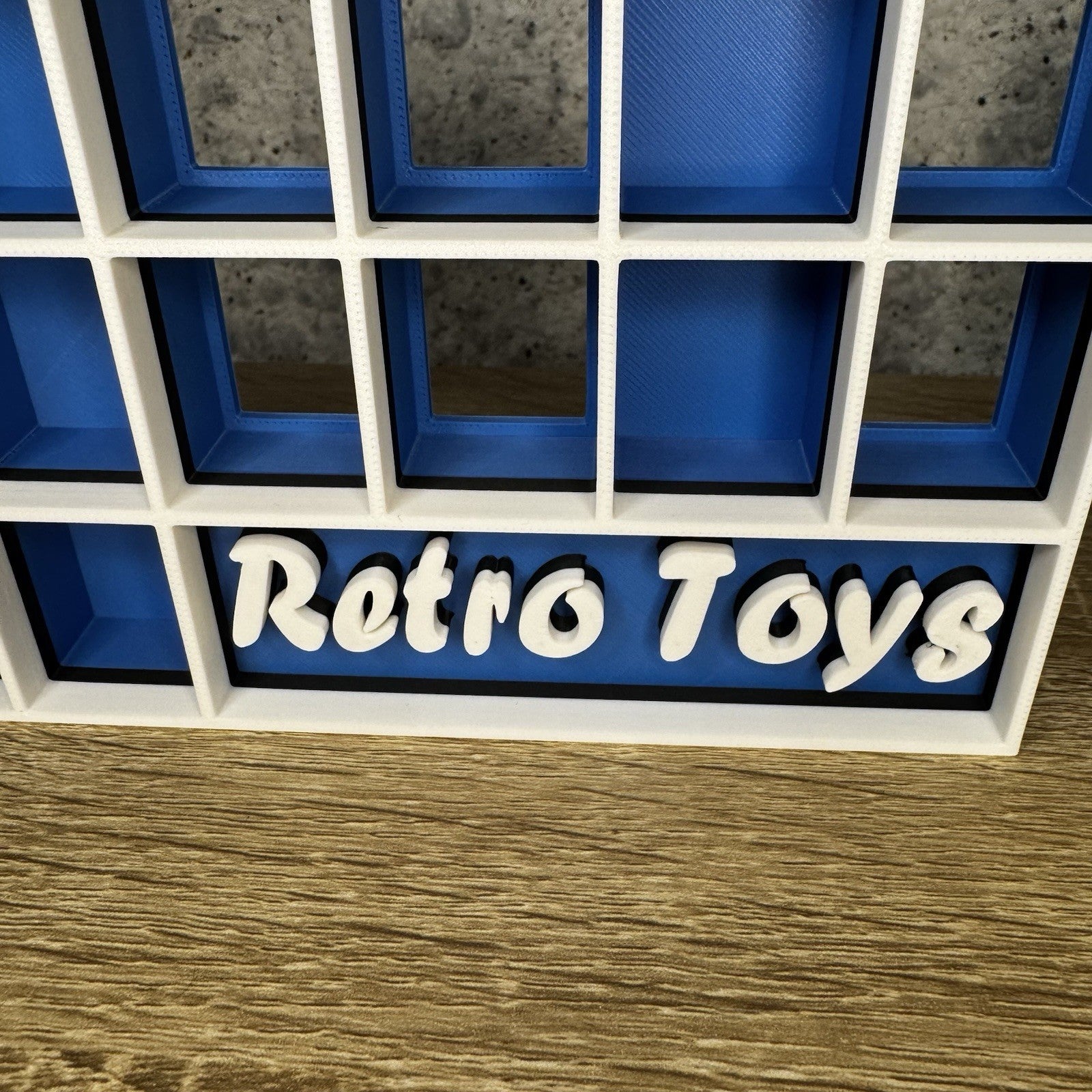 Display Shelf Organizer for 20 Bitty Pop boxes — Retro Toys themed