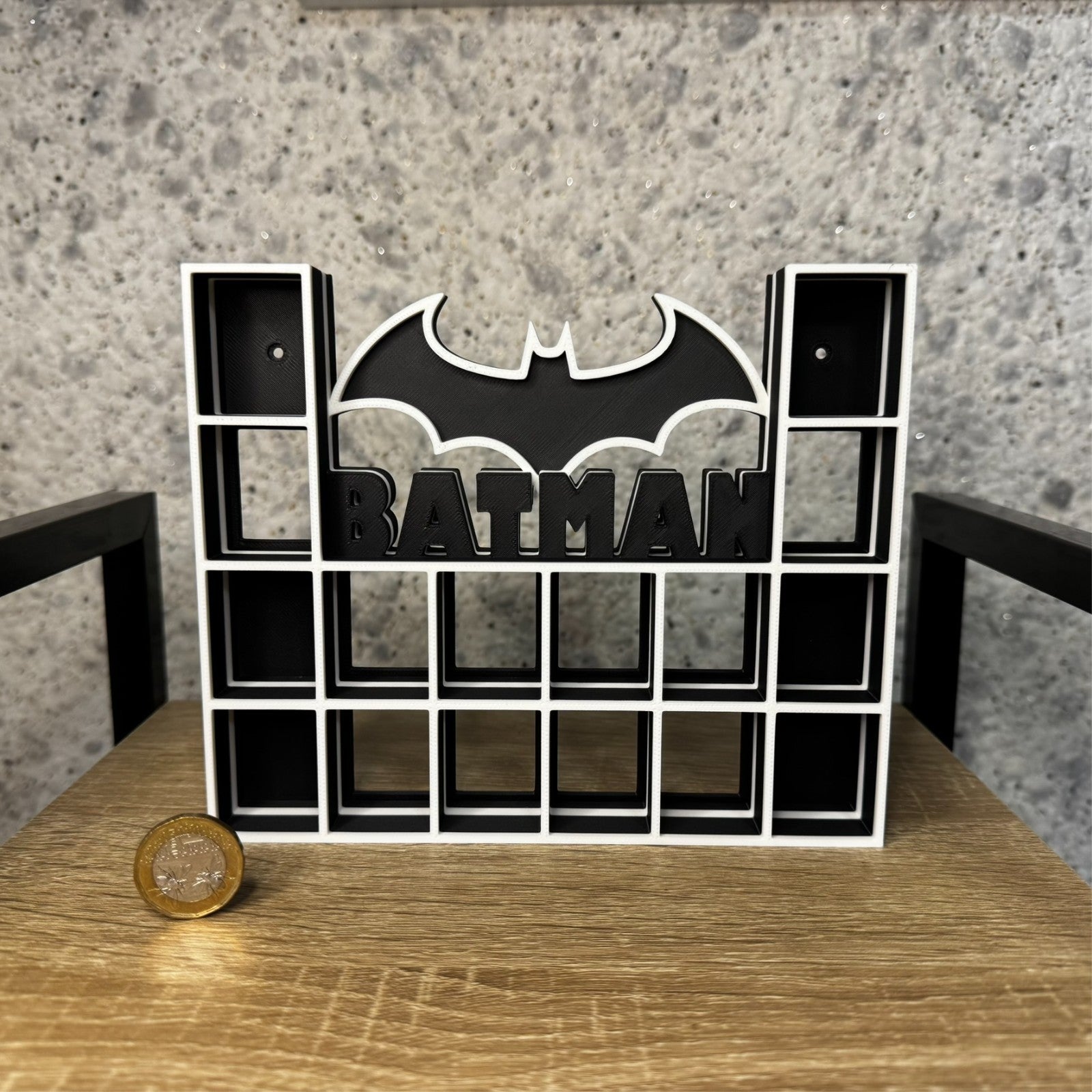 Display Shelf Organizer for 16 Bitty Pop boxes — Batman themed