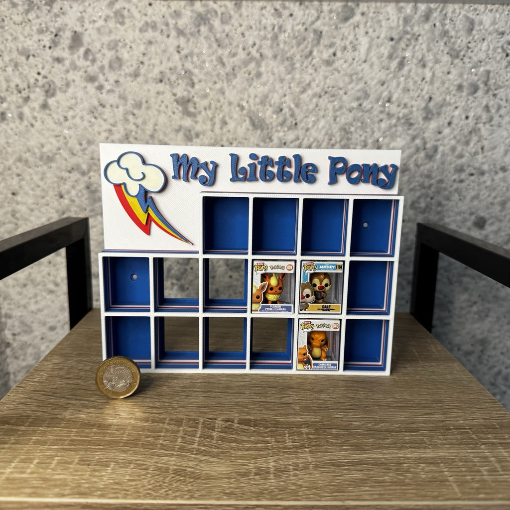 Display Shelf Organizer for 16 Bitty Pop boxes — My Little Pony themed