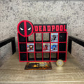Display Shelf for Bitty Pop mini figures in Deadpool theme 16 slots organizer