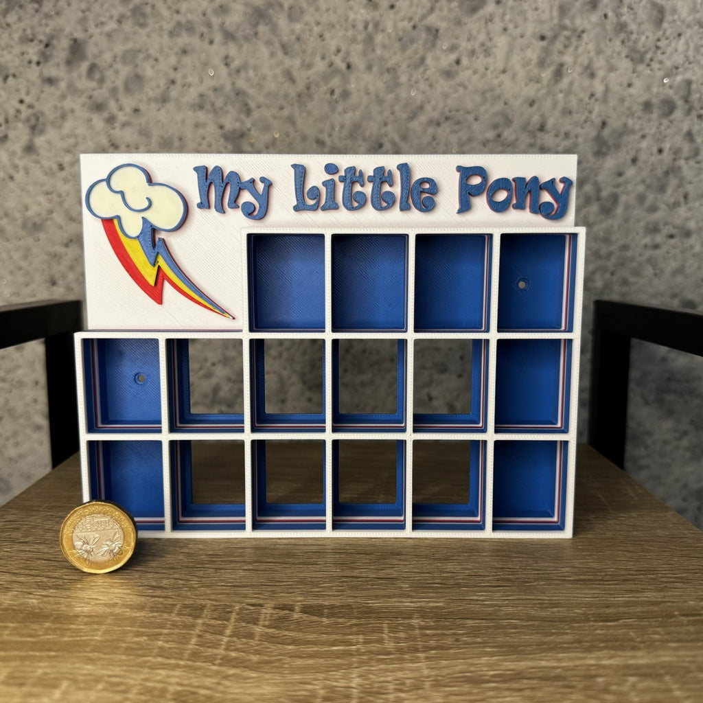 Display Shelf Organizer for 16 Bitty Pop boxes — My Little Pony themed