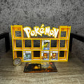Display Shelf for Bitty Pop Pokemon themed yellow white 16 slots unit
