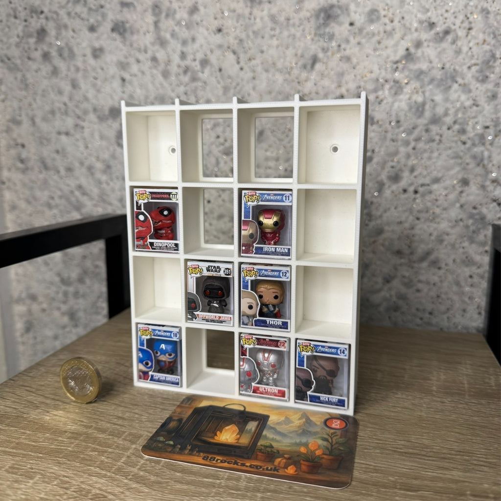 Display Shelf for Bitty Pop 20 slots organizer white