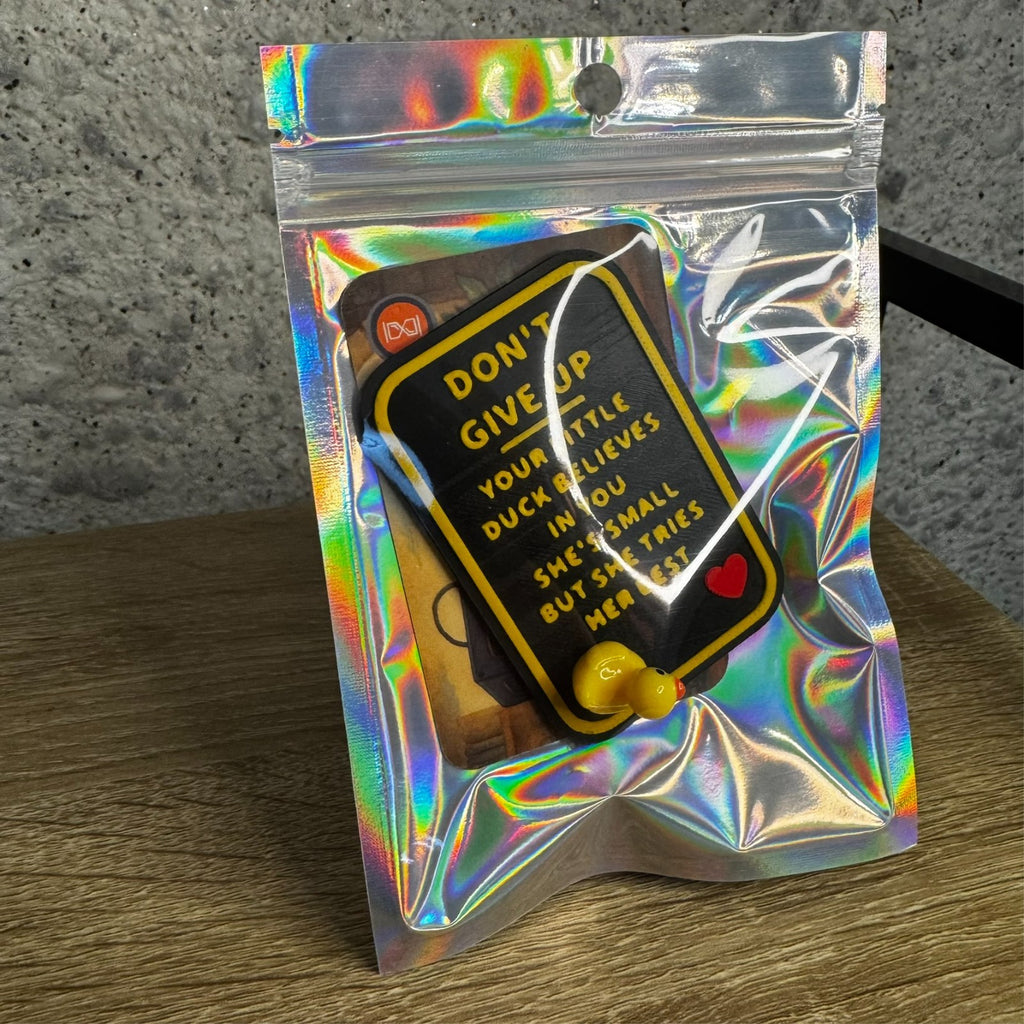 Pocket Hug Duck – Don’t Give Up – 3D Printed Motivation Card
