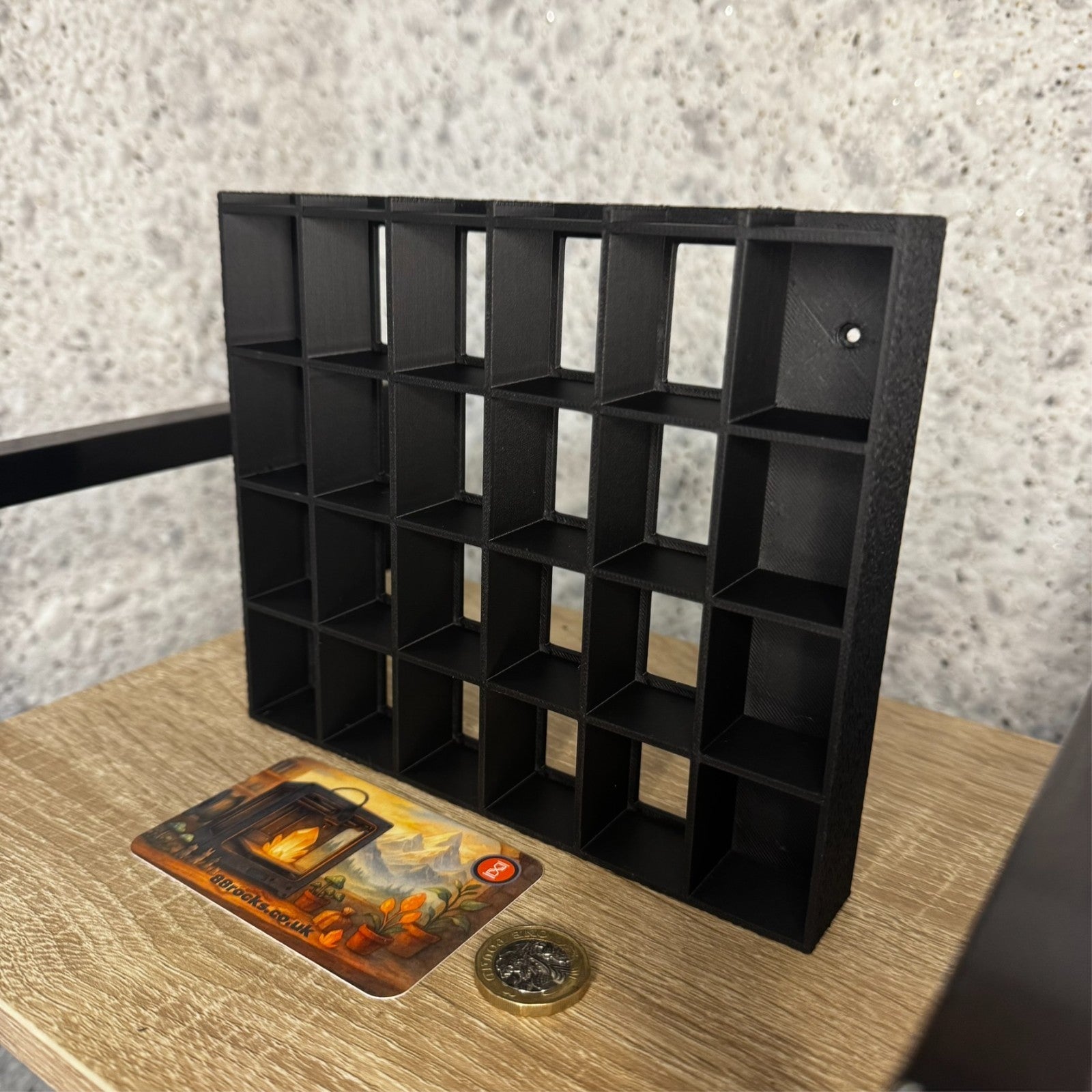 Shelf for Bitty Pop – Holds 30 Figures –Black-Wall/Desk Display Stand