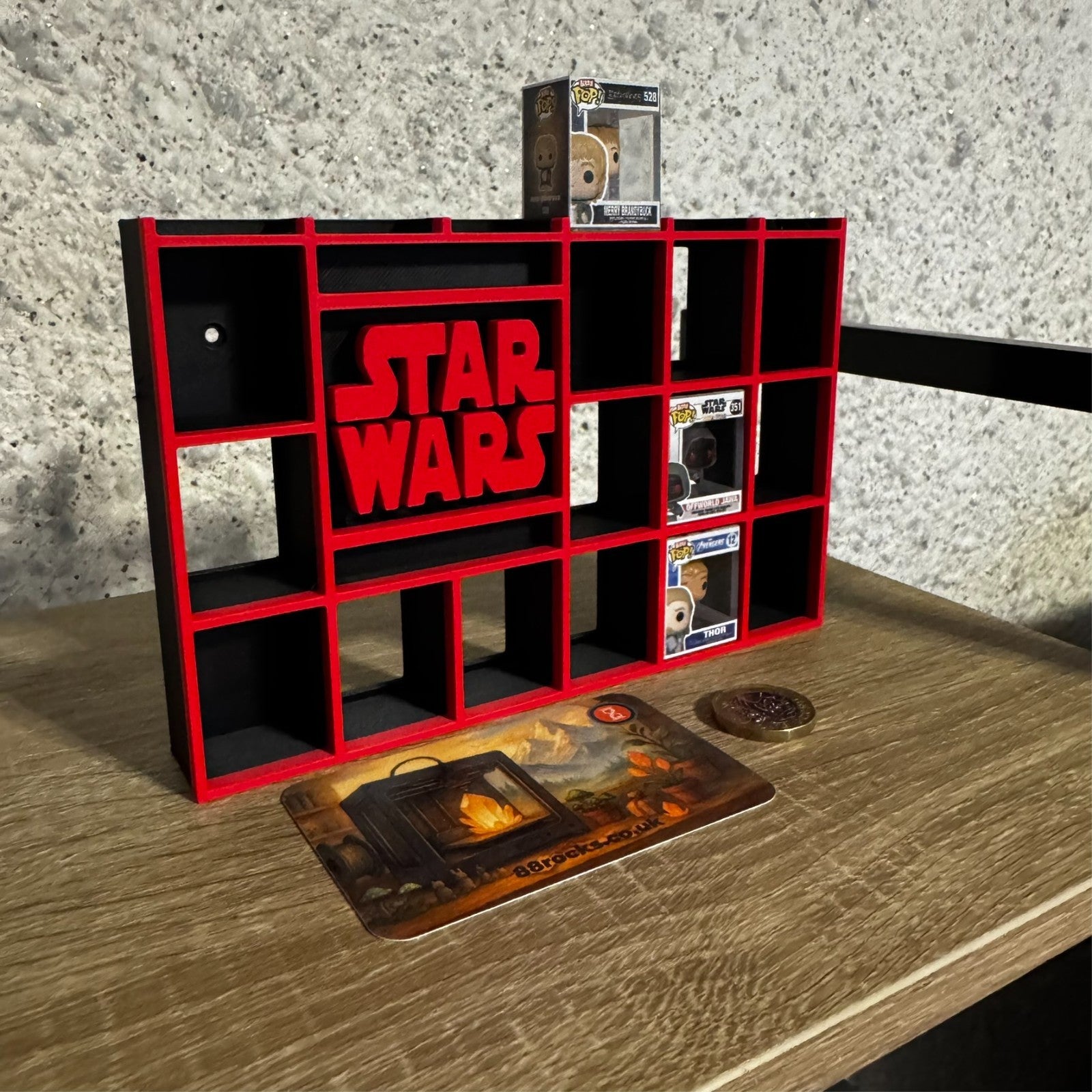 Display Shelf for Bitty Pop Star Wars themed 20 slots organizer