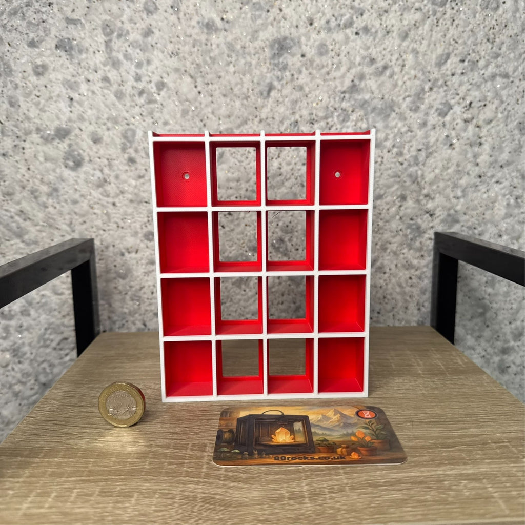 Display Shelf for Bitty Pop 20 slots organizer red white