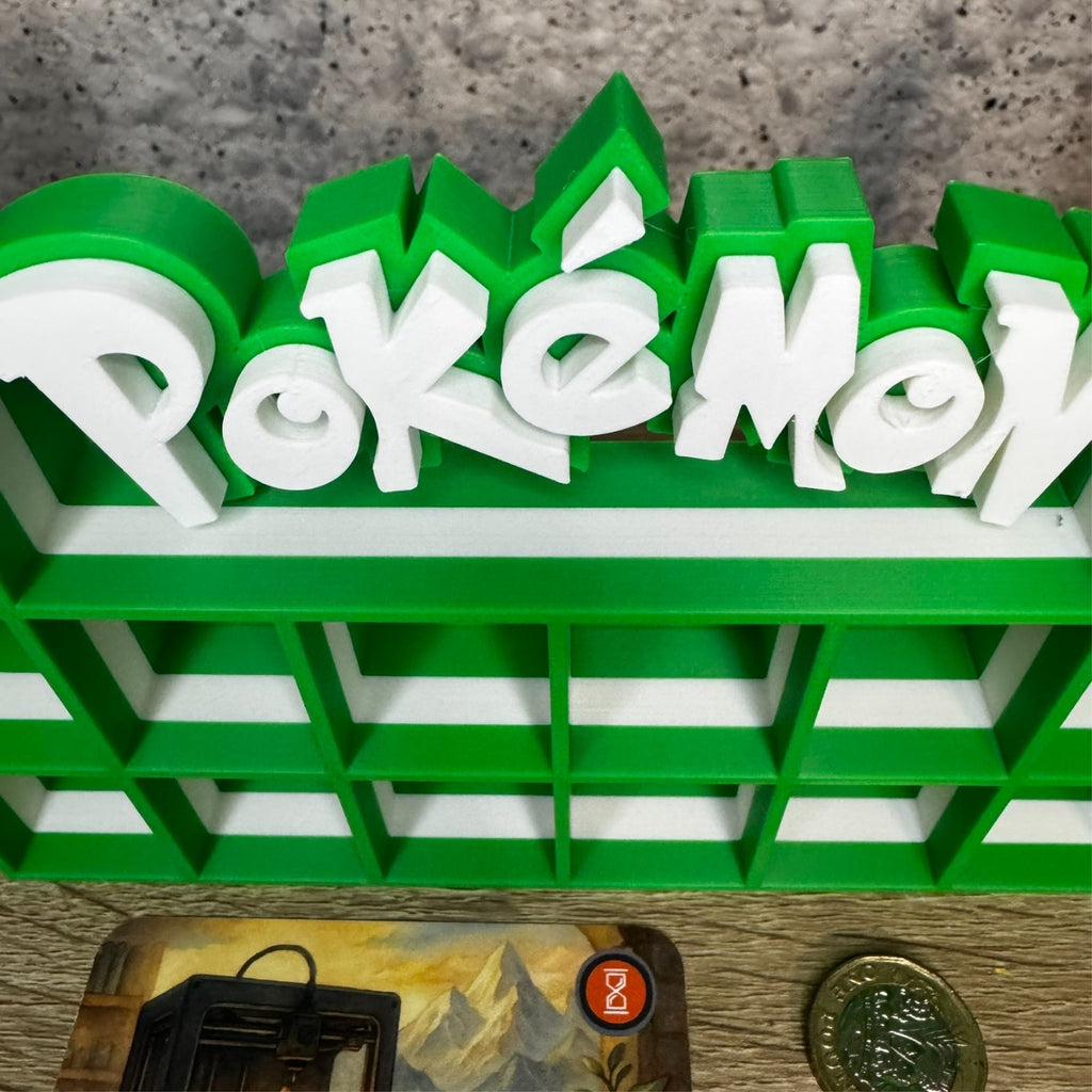 Display Shelf for Bitty Pop Pokemon themed 16 slots unit  (grass edition)