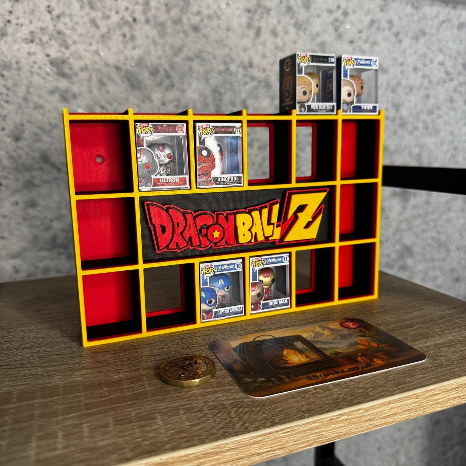 Display Shelf for Bitty Pop Dragon Ball Z themed 20 slots organizer